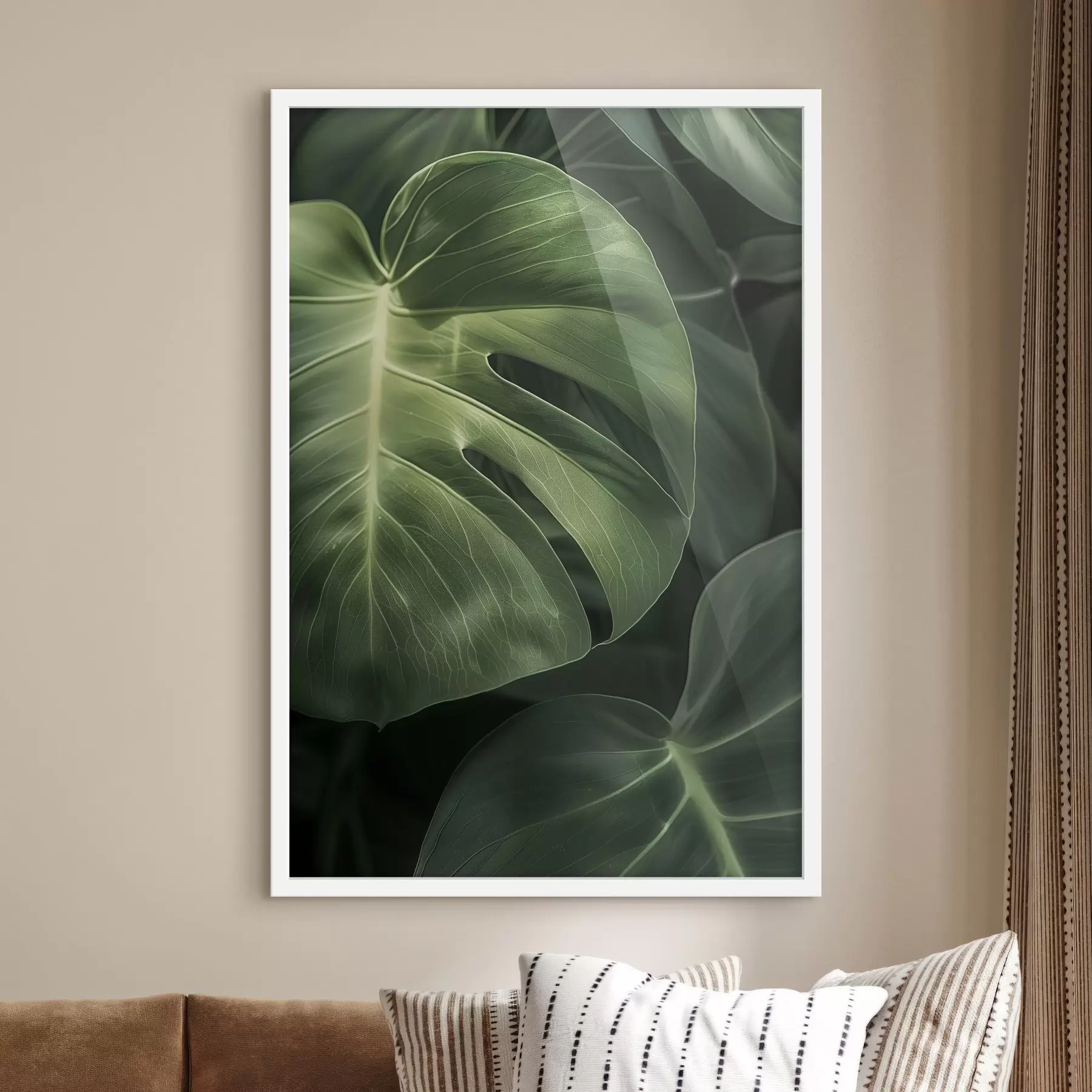 Papier peint photo Grandes feuilles tropicales f48578