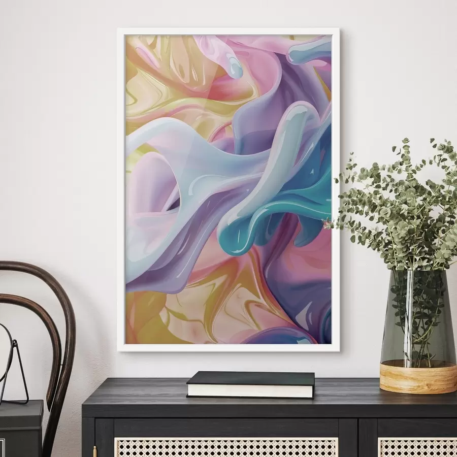 Fotobehang Abstracte kunst, dynamische kleuren f48582