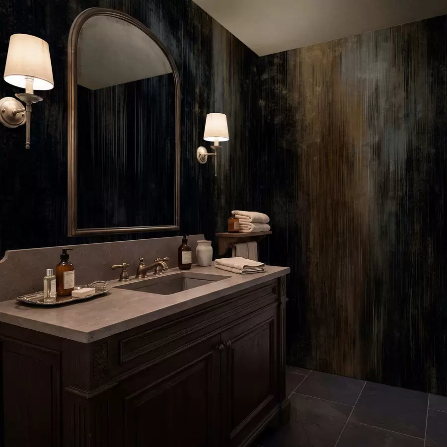 Fotobehang Donkere abstracte achtergrond met verticale strepen w05121v5