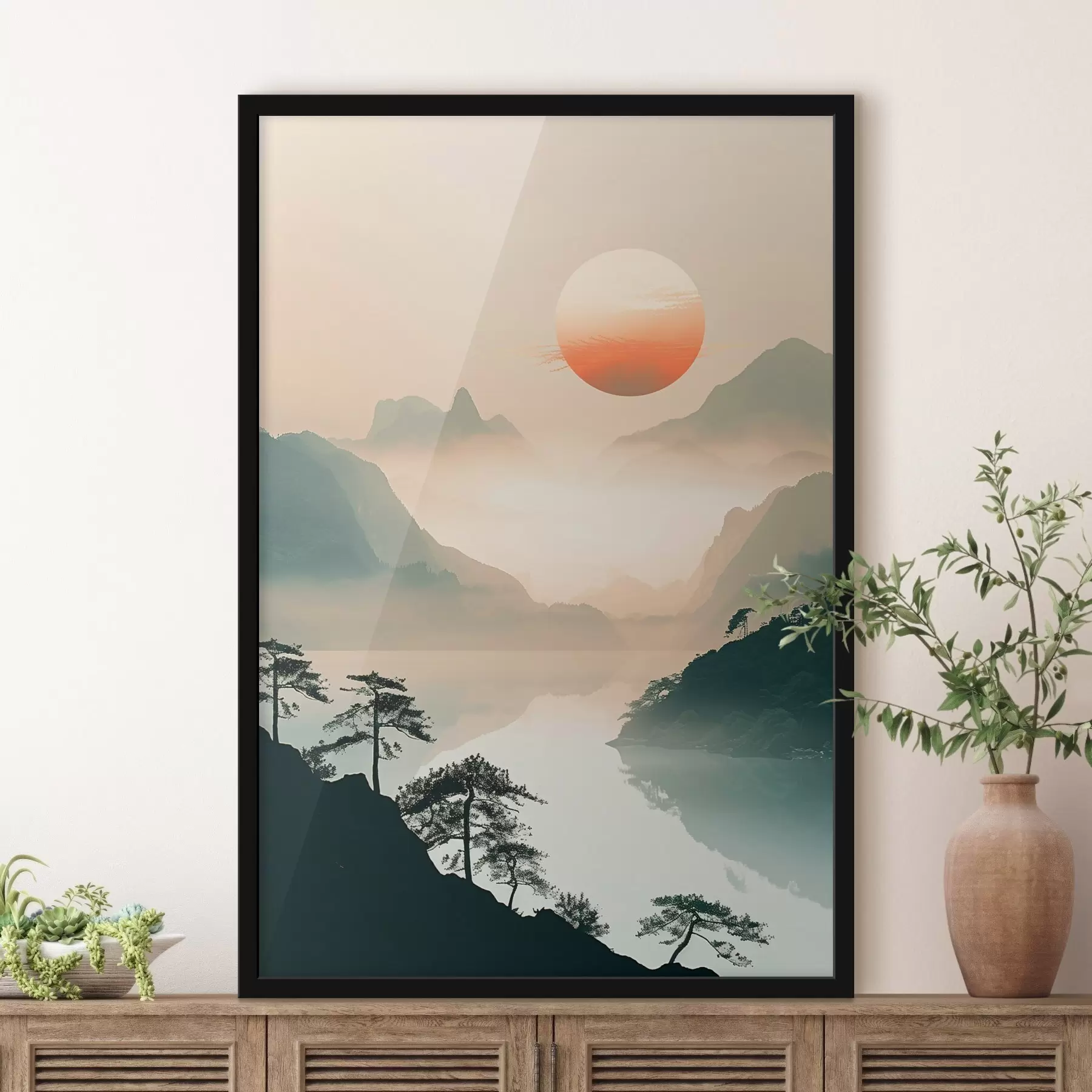 Papier peint photo Branches de bambou, style oriental f48632