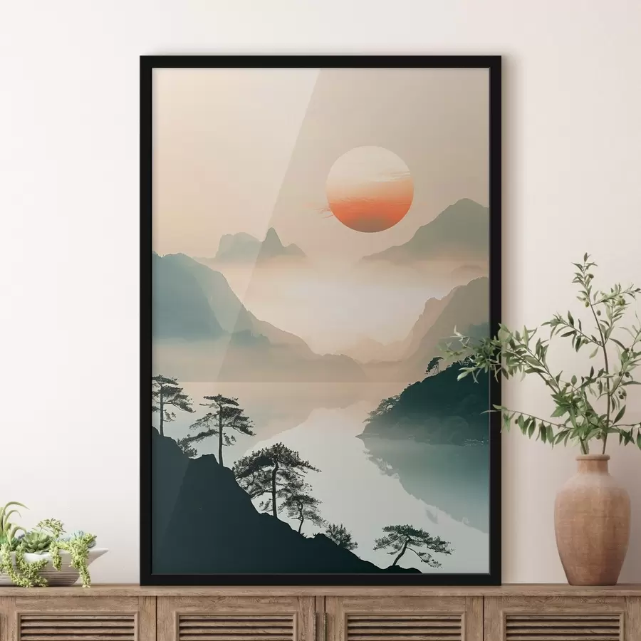 Papier peint photo Branches de bambou, style oriental f48632