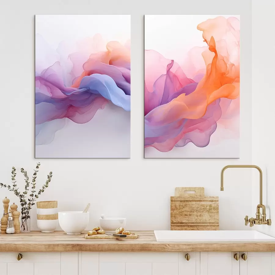  Peintures des vagues colorées, un style contemporain m30282