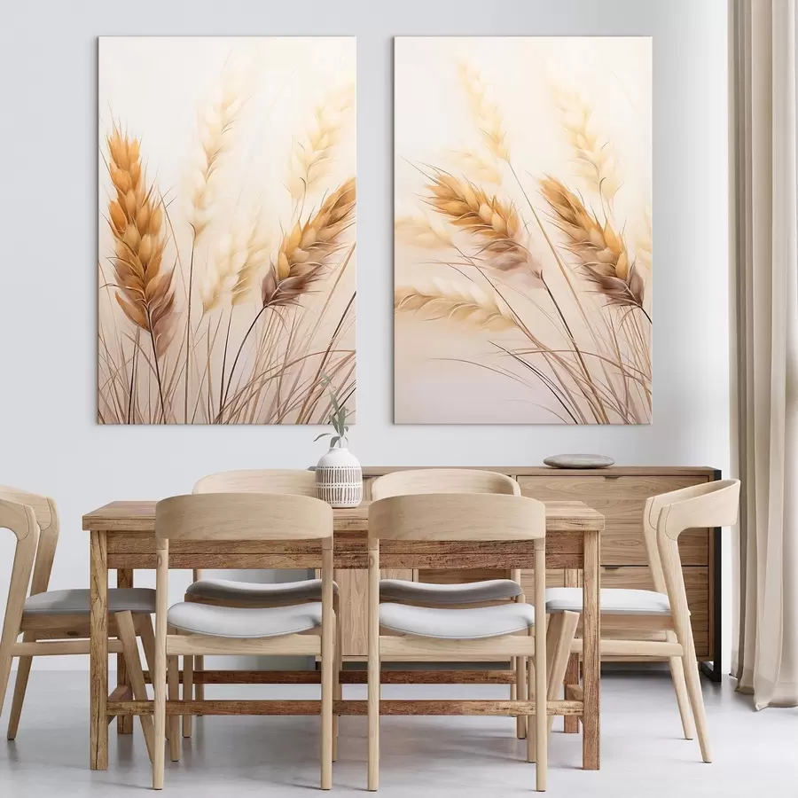  Peintures herbes, tons chauds m30283