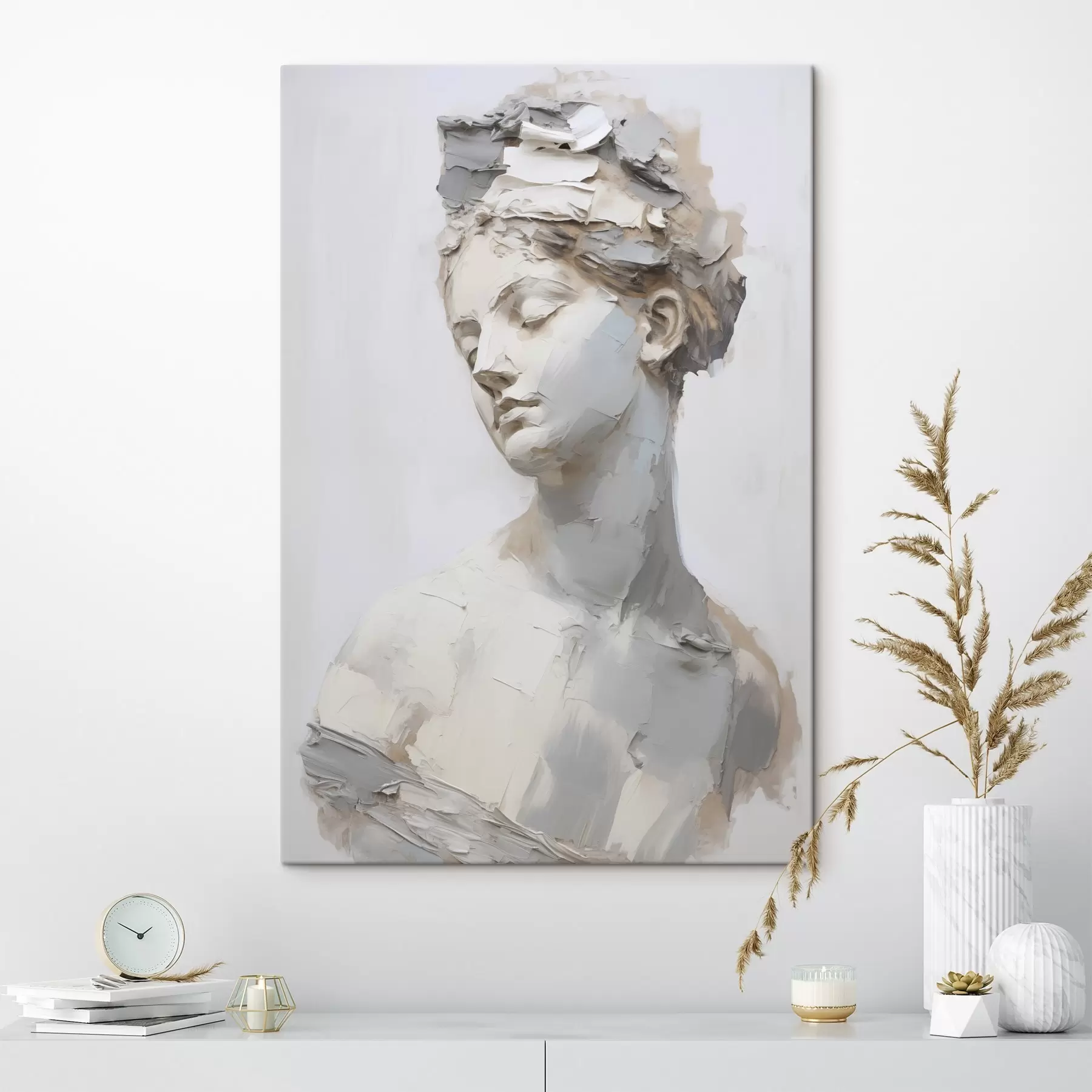  Peintures Buste antique représentant une femme, imitation d'un tableau s48670