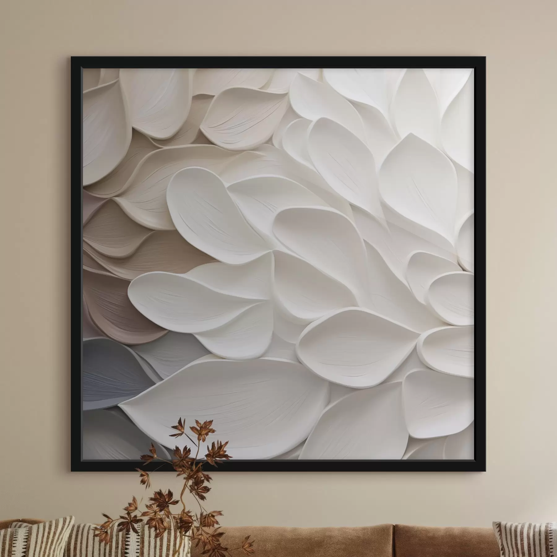 Papier peint photo Imitation de peinture représentant des pétales abstraits f48676