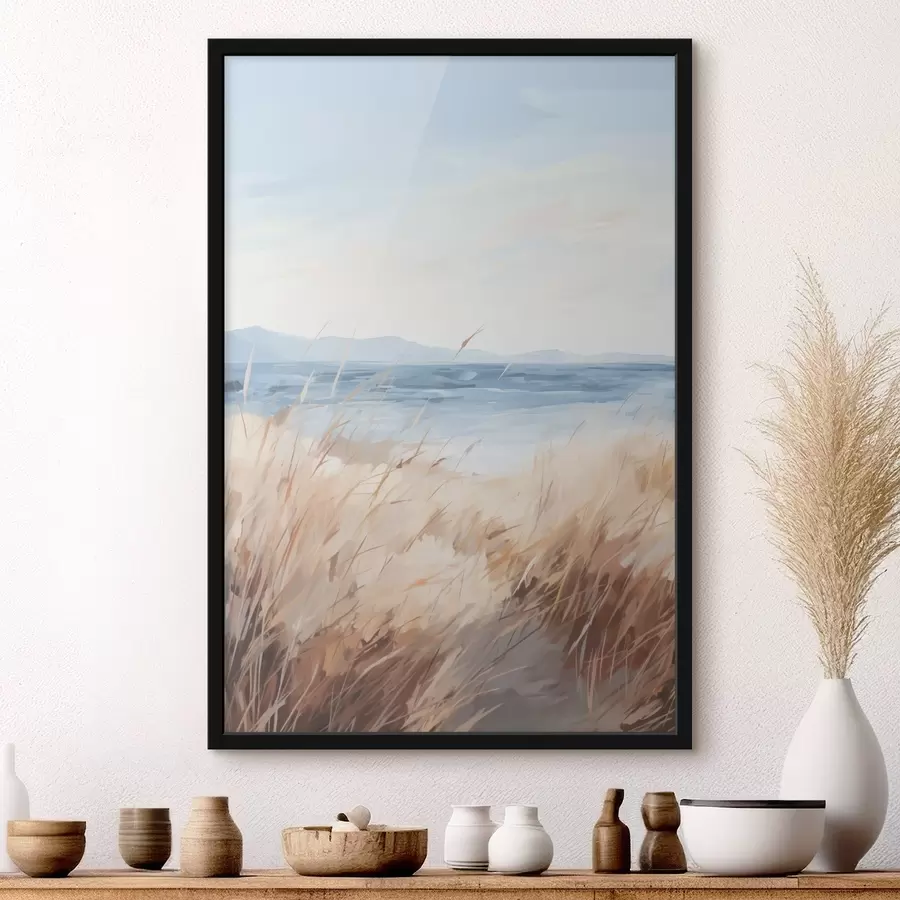 Papier peint photo Peinture représentant un paysage côtier f48678