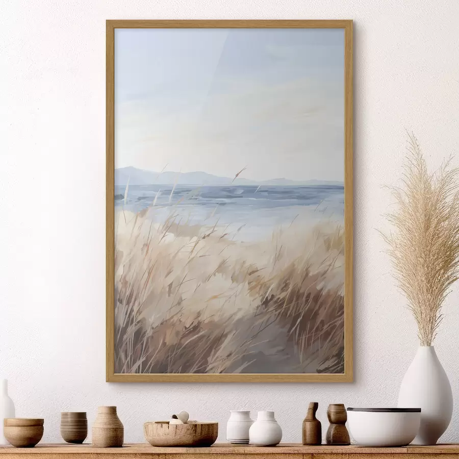 Papier peint photo Peinture représentant un paysage côtier f48678