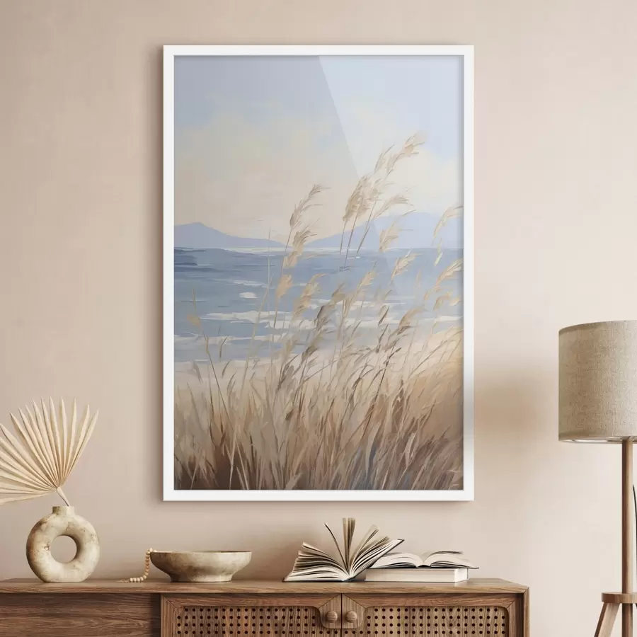 Papier peint photo Peinture représentant un paysage côtier f48679