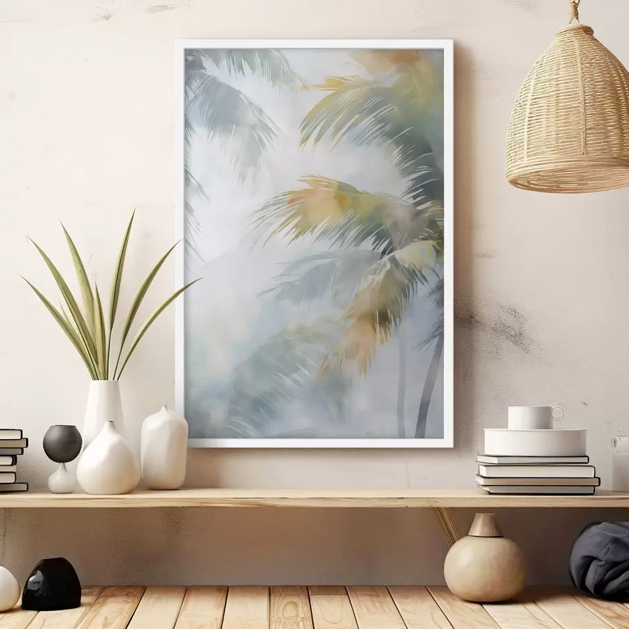 Papier peint photo Peinture abstraite imitant la végétation f48686