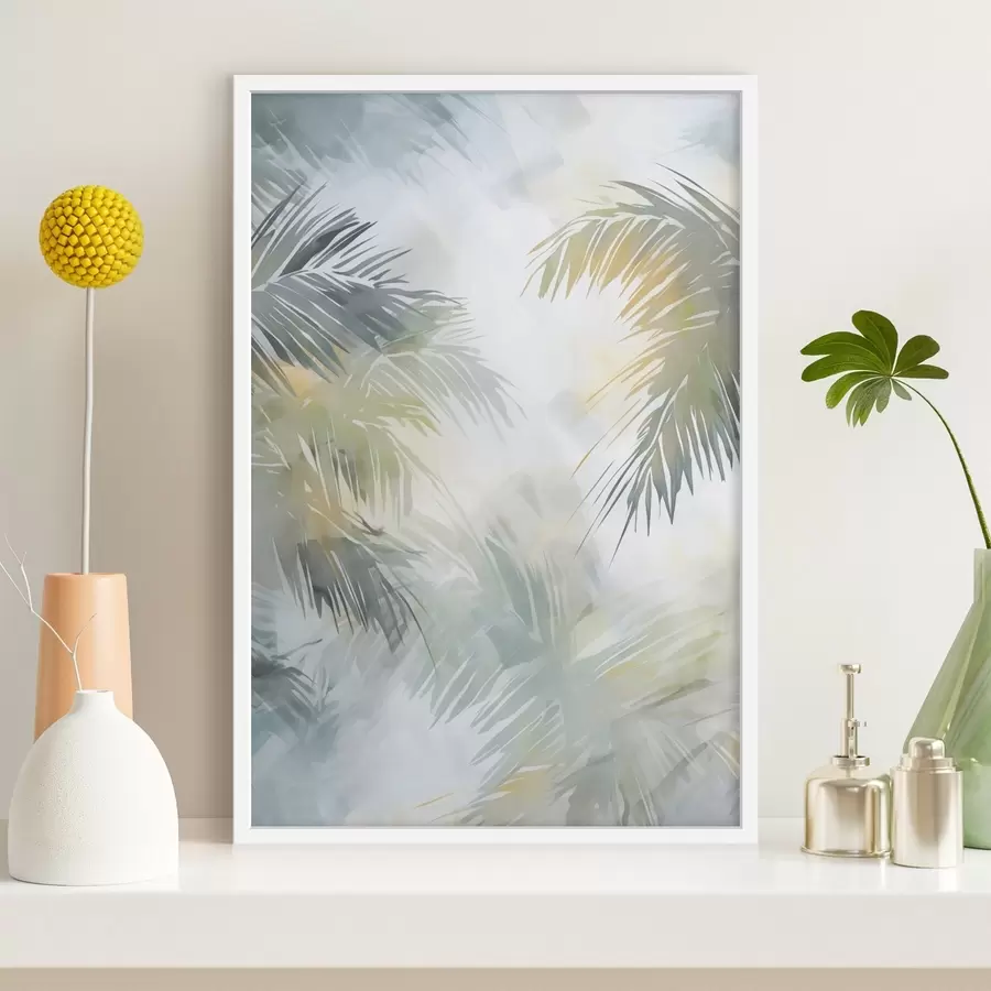 Papier peint photo Peinture abstraite imitant la végétation f48687