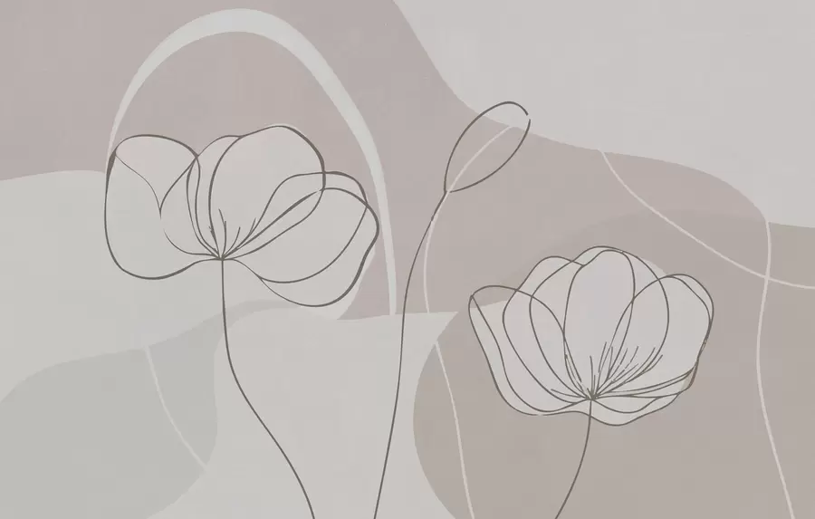 Papier peint photo Fleurs minimalistes w09779