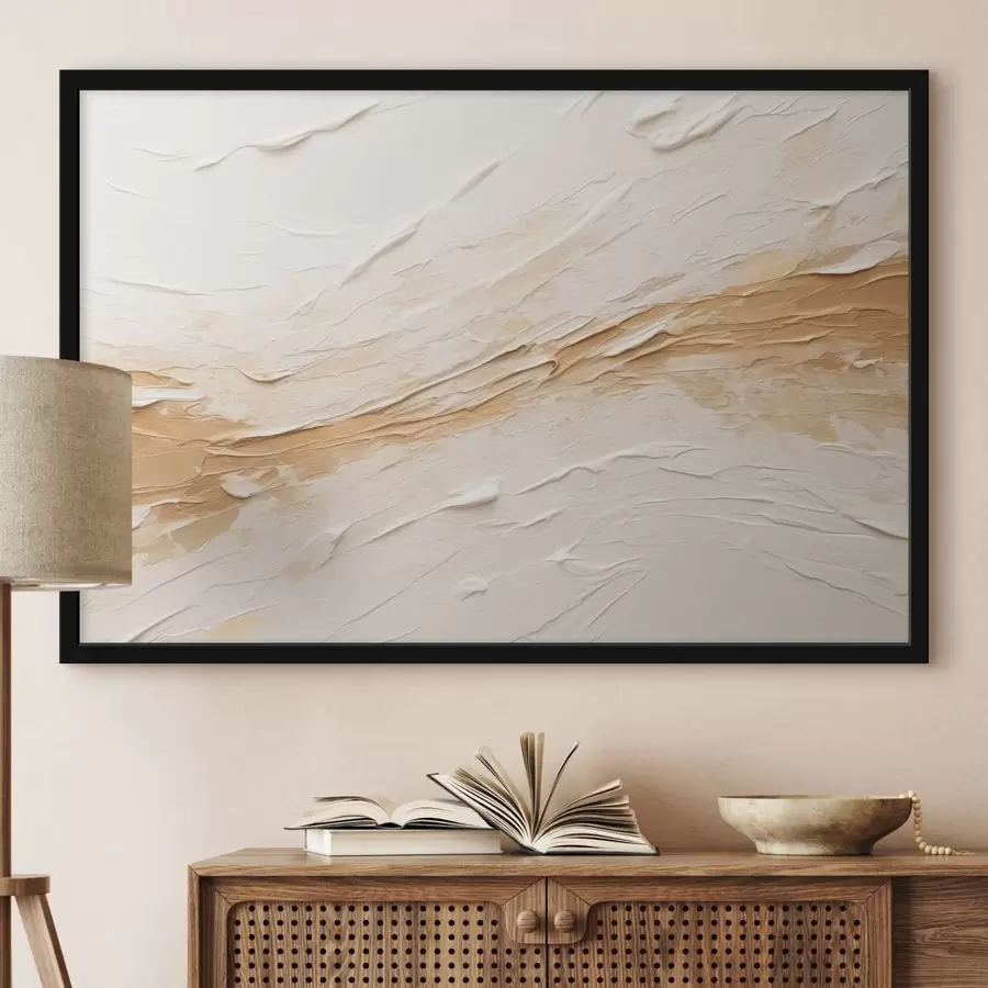 Papier peint photo Texture légère avec des touches de pinceau et des dégradés beiges f48616