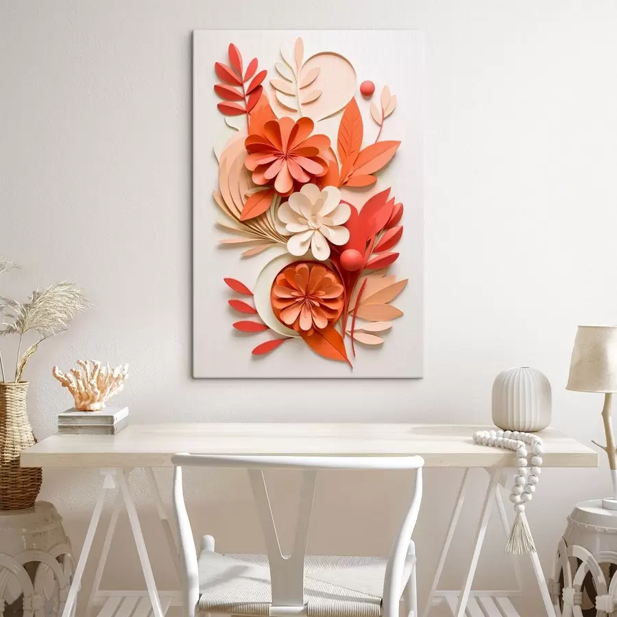  Peintures Composition florale lumineuse aux tons chauds s48600