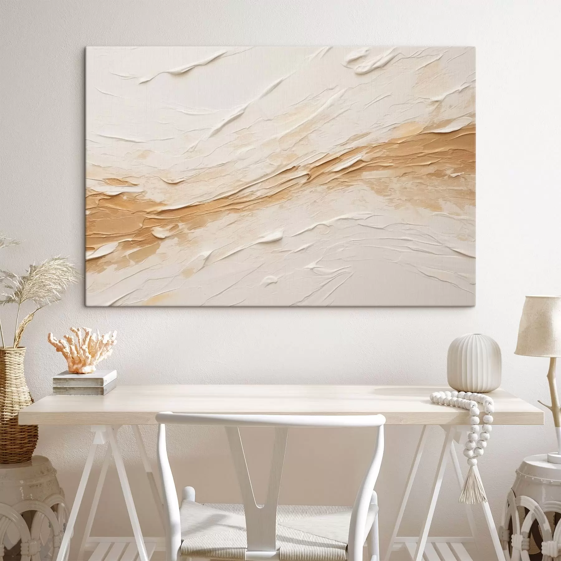  Peintures Texture légère avec des touches de pinceau et des dégradés beiges s48616