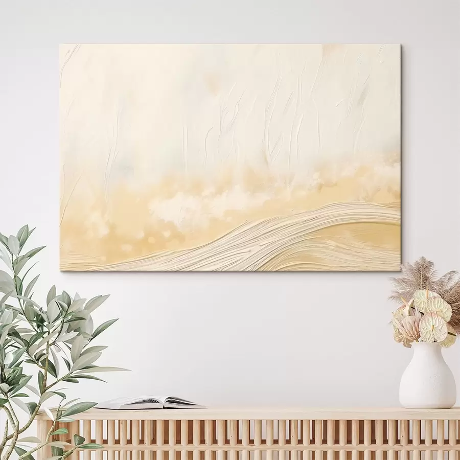  Peintures Paysage abstrait aux ondulations douces et aux tons clairs s48617