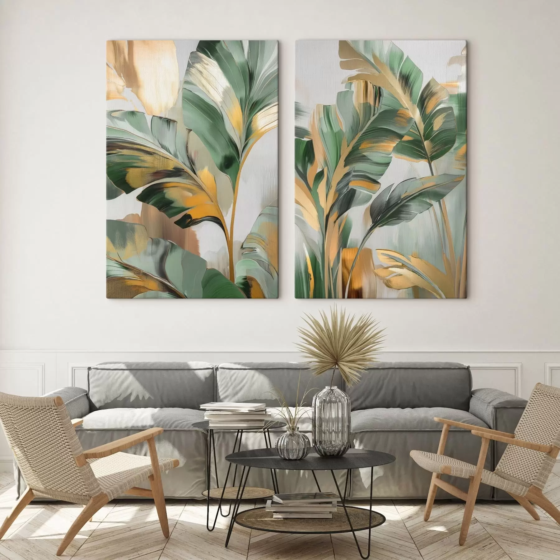  Schilderijen Abstracte tropische bladeren m30289