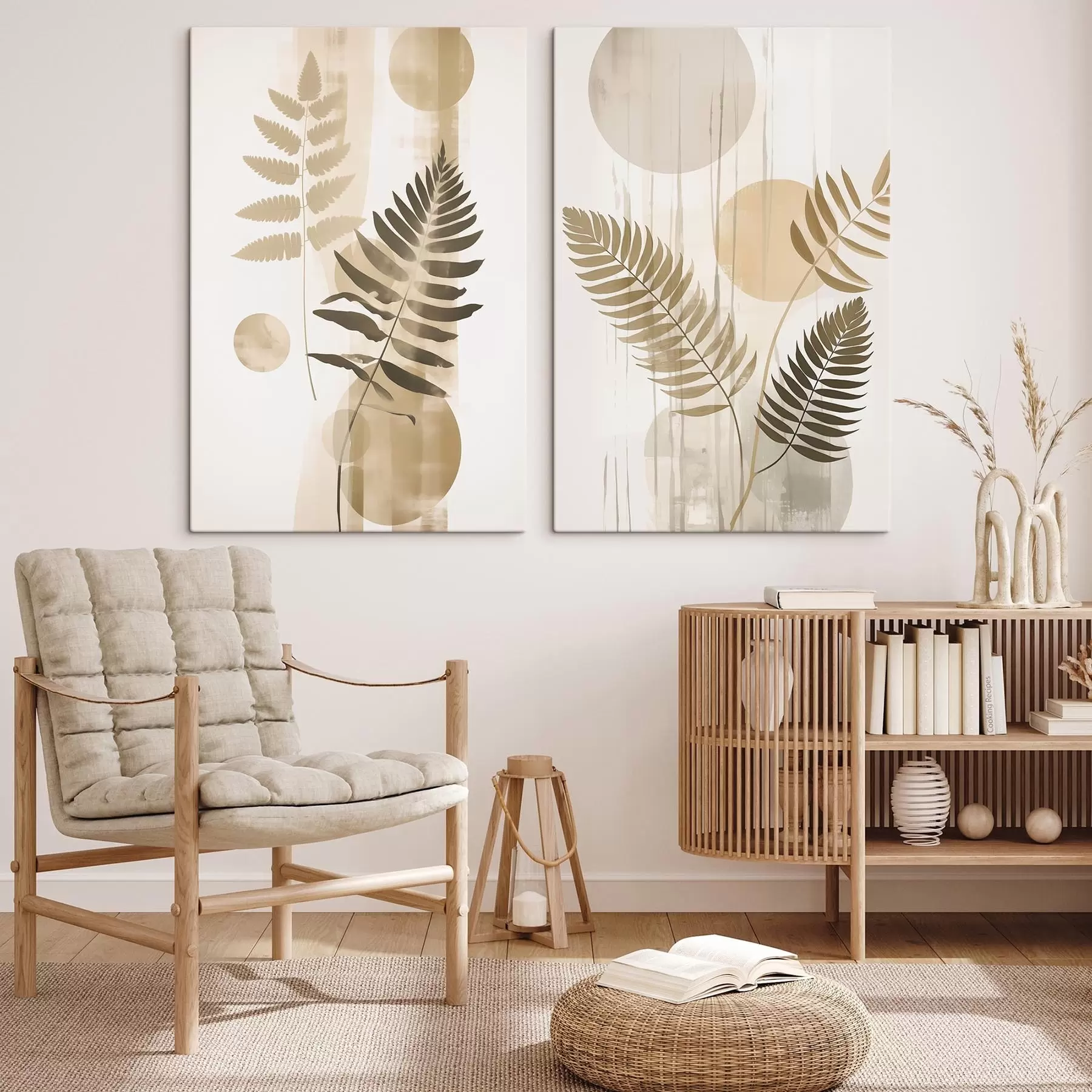  Peintures Une abstraction avec des feuilles m30290