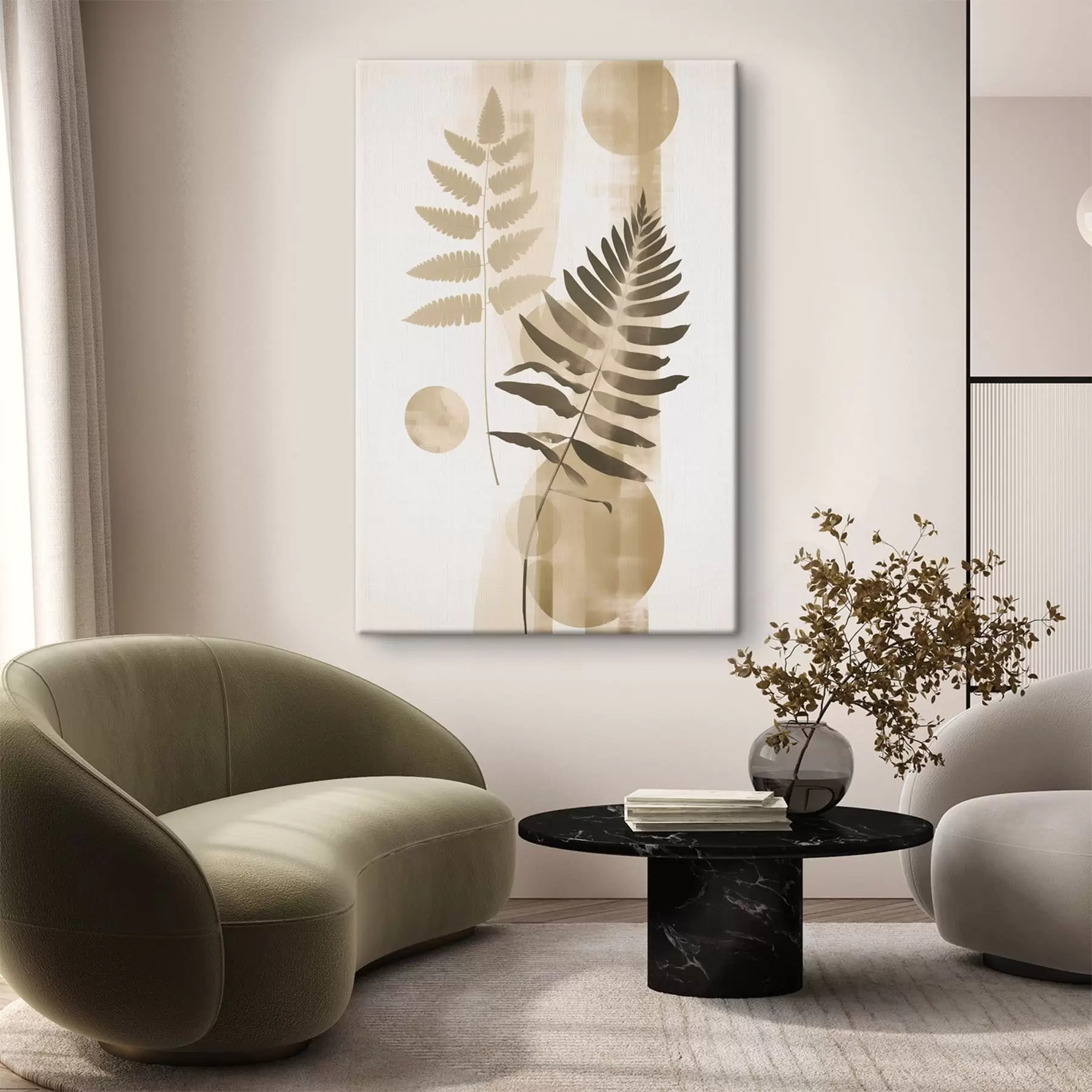  Peintures Une abstraction avec des branches et des feuilles s48663