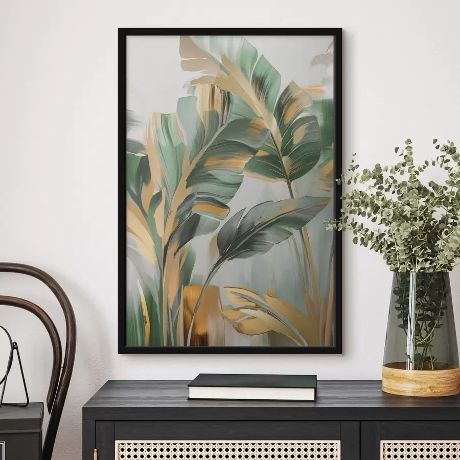 Papier peint photo Feuilles tropicales abstraites f48664