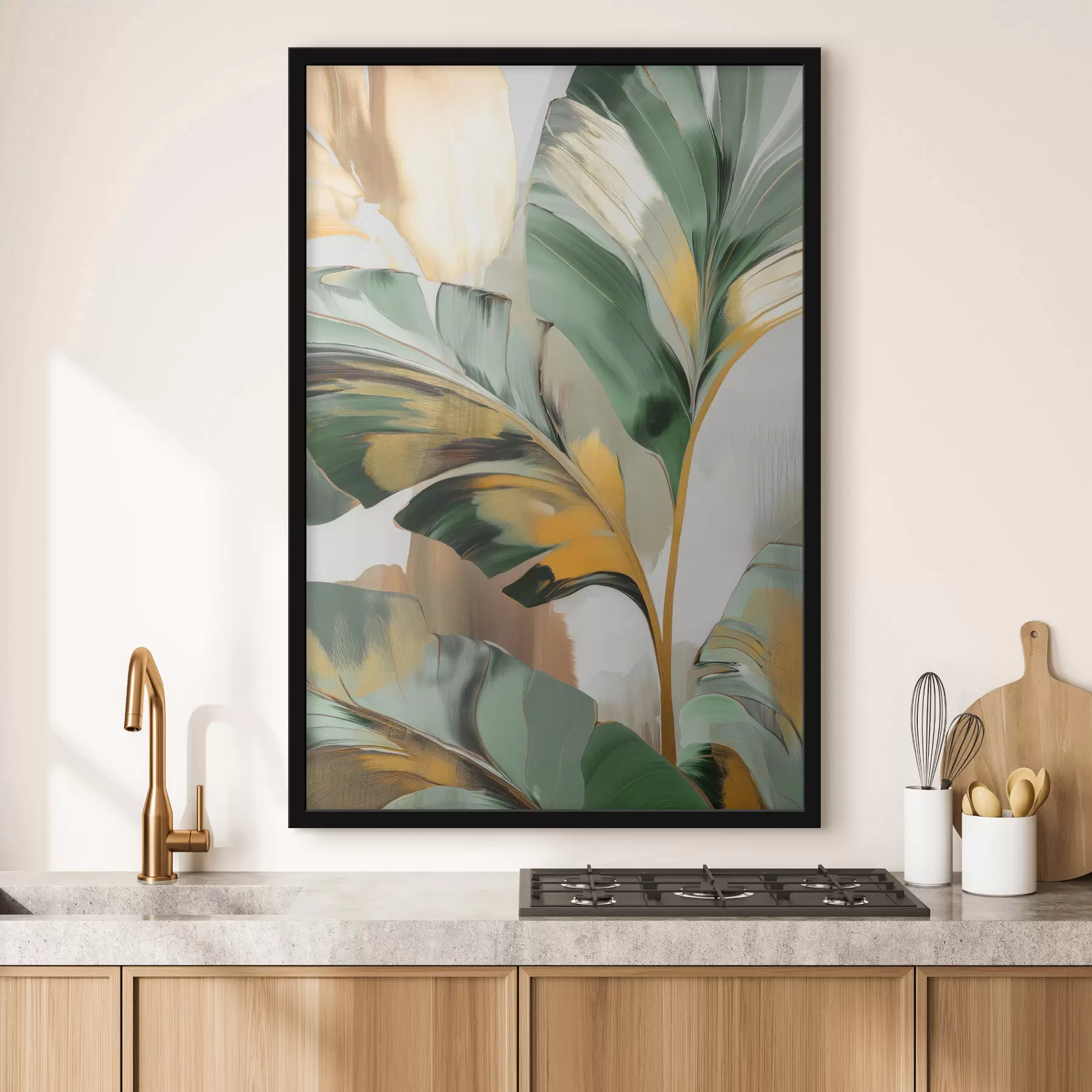 Papier peint photo Feuilles tropicales abstraites f48665