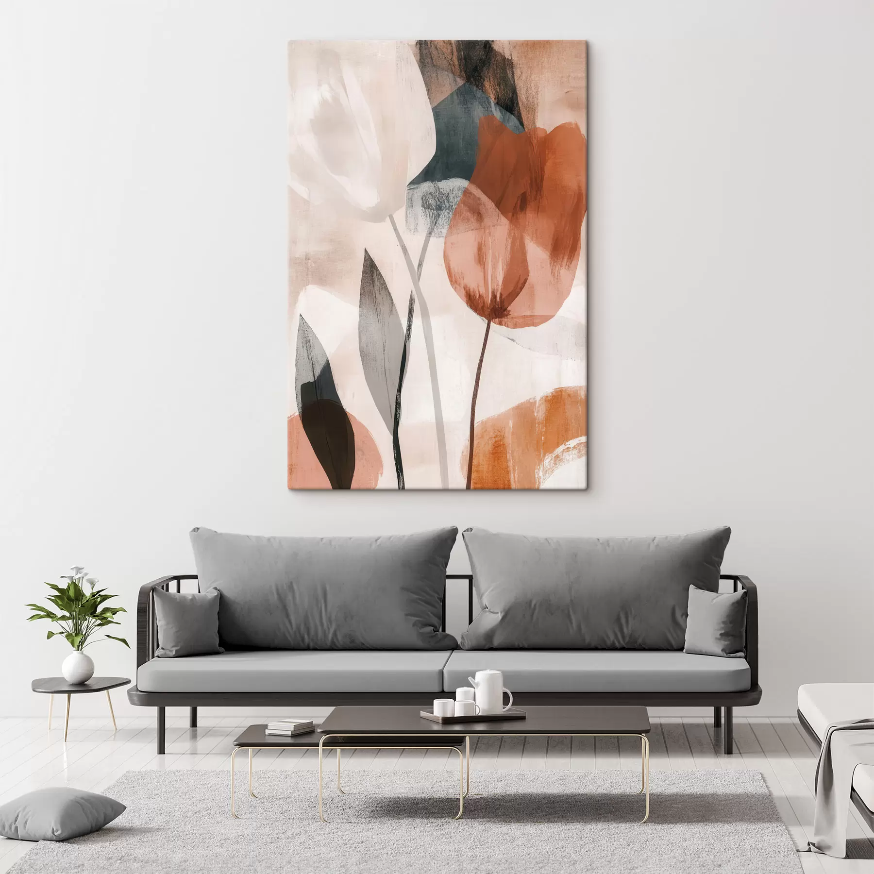  Peintures Fleurs abstraites s48715