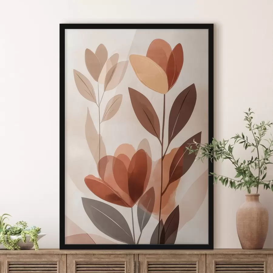 Fotobehang Boho bloemen f48713