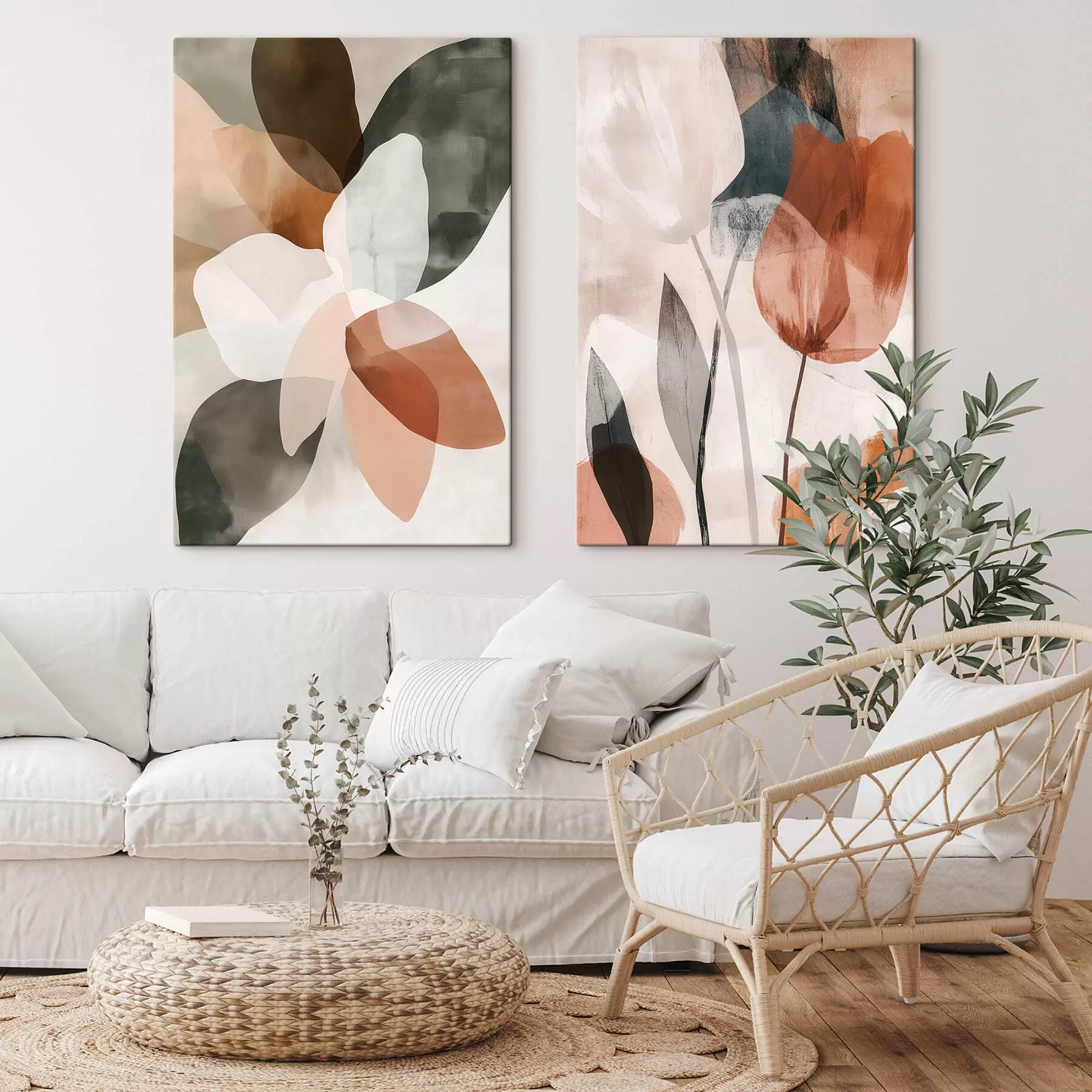  Peintures Fleurs abstraites m30309