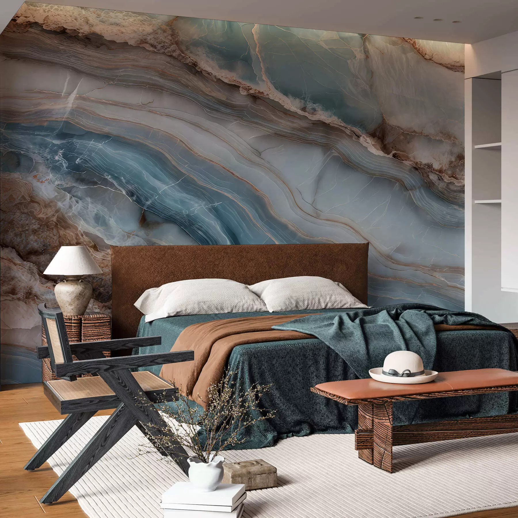 Fotobehang Marmeren golven w05488