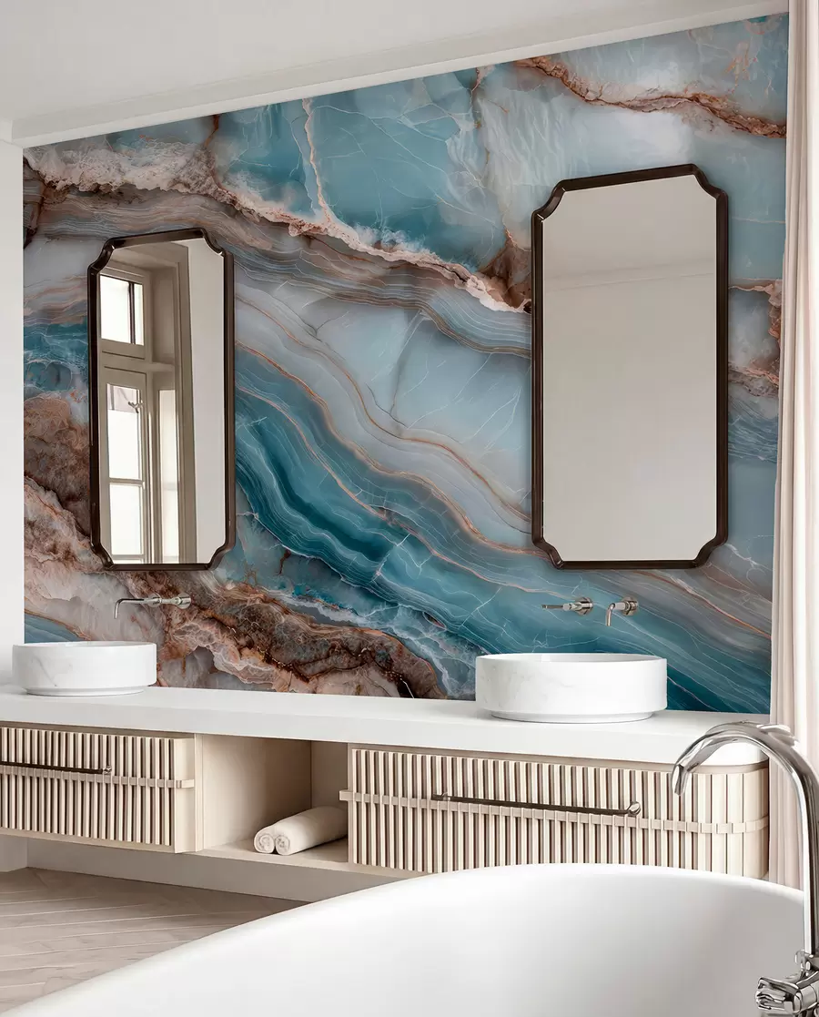 Fotobehang Marmeren golven w05488