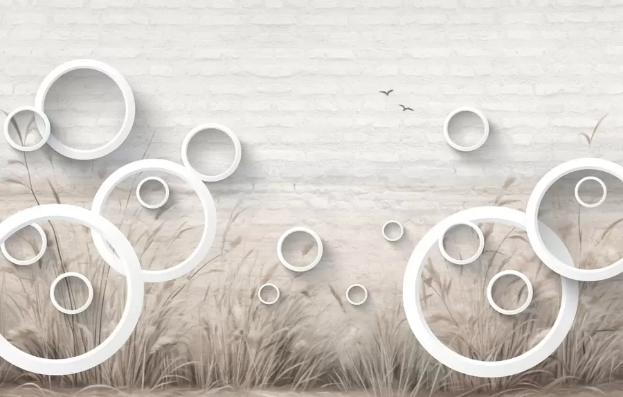 Papier peint photo Cercles abstraits w09781