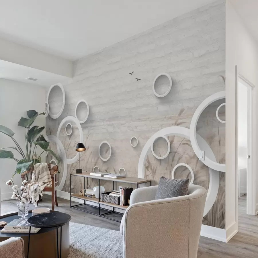 Papier peint photo Cercles abstraits w09781