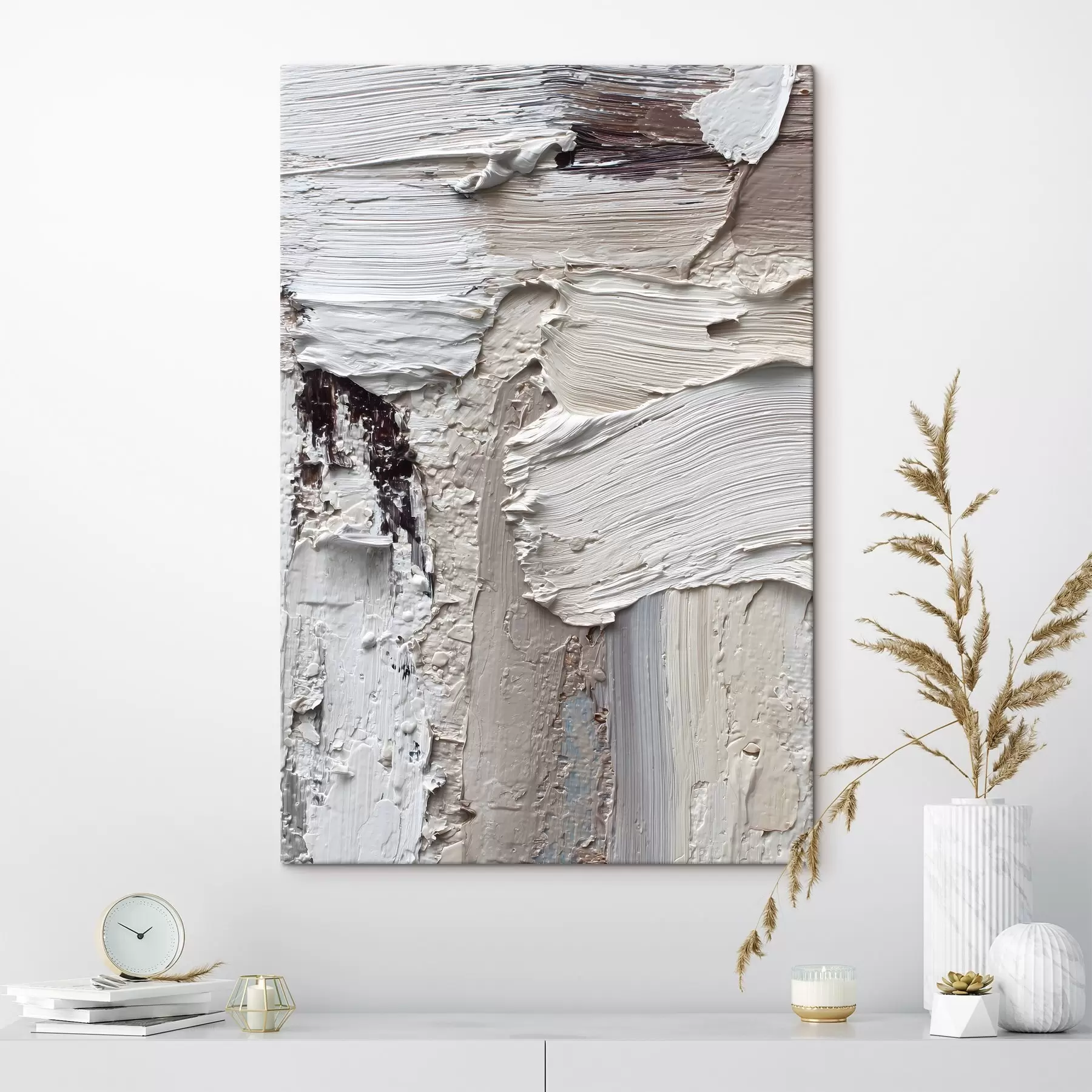 Peintures des traits abstraits et larges dans des tons pastel s48780