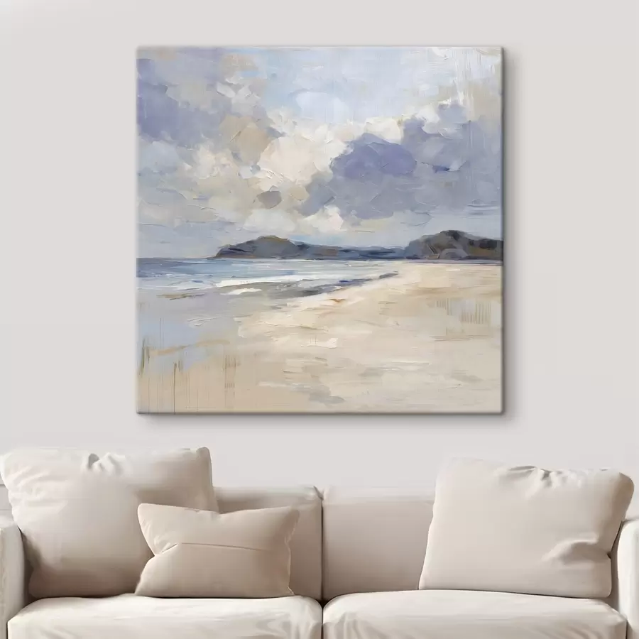 Peintures une plage pittoresque et des montagnes s48791