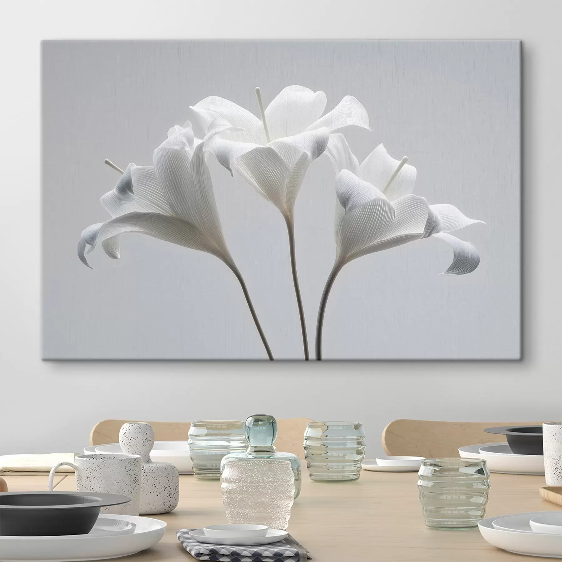  Peintures trois lys blancs s48795