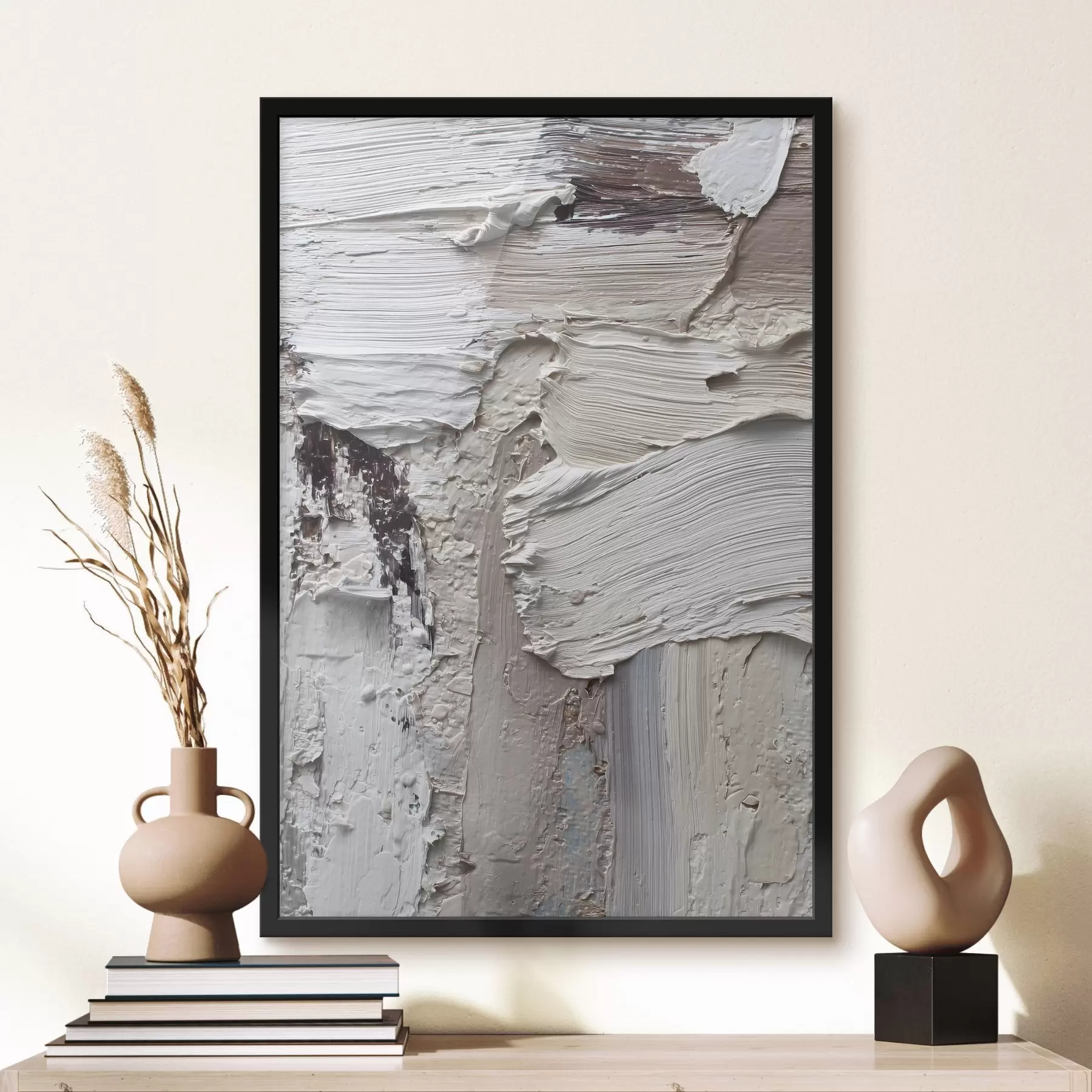 Papier peint photo des traits abstraits et larges dans des tons pastel f48780