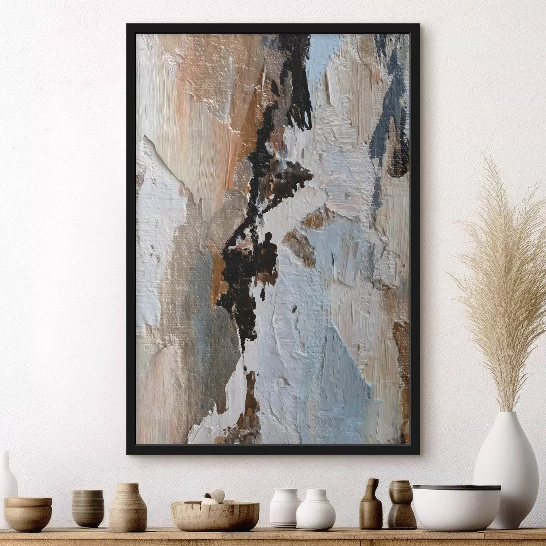 Papier peint photo abstraction expressive ; imitation de la peinture f48784