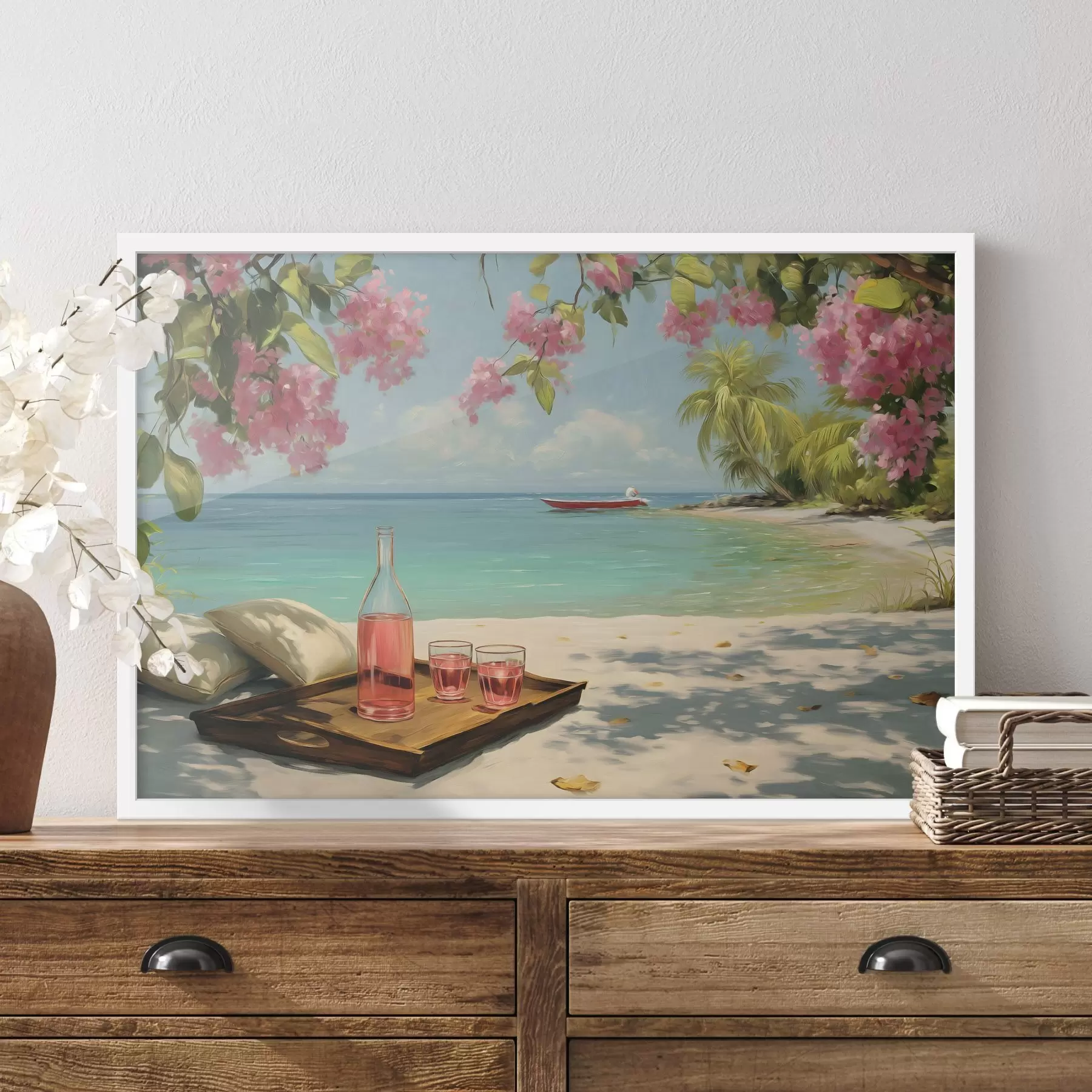 Papier peint photo une plage azur et de la sangria f48793