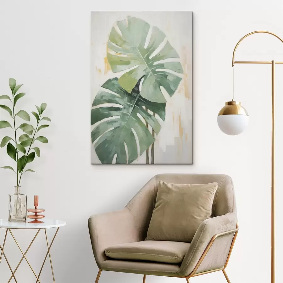  Peintures Peinture imitation feuilles tropicales s48763