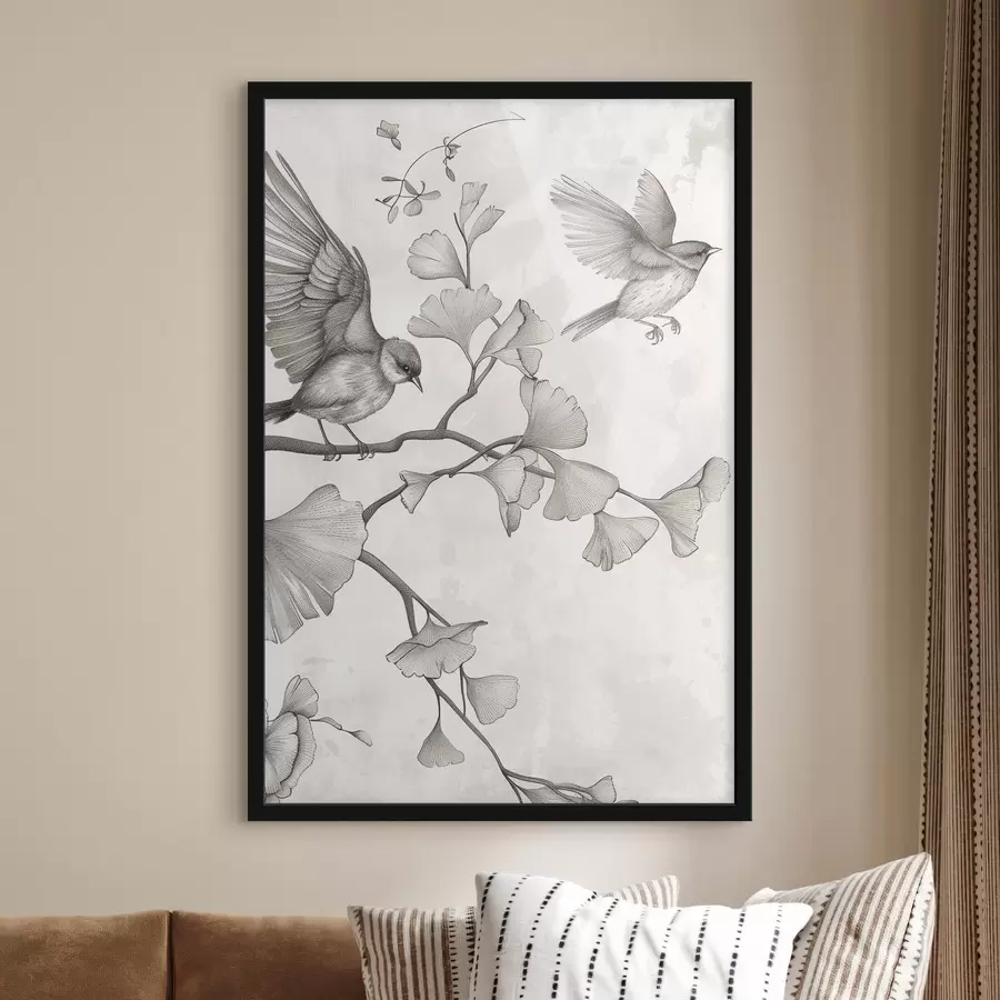 Papier peint photo Des oiseaux sur des branches f48906