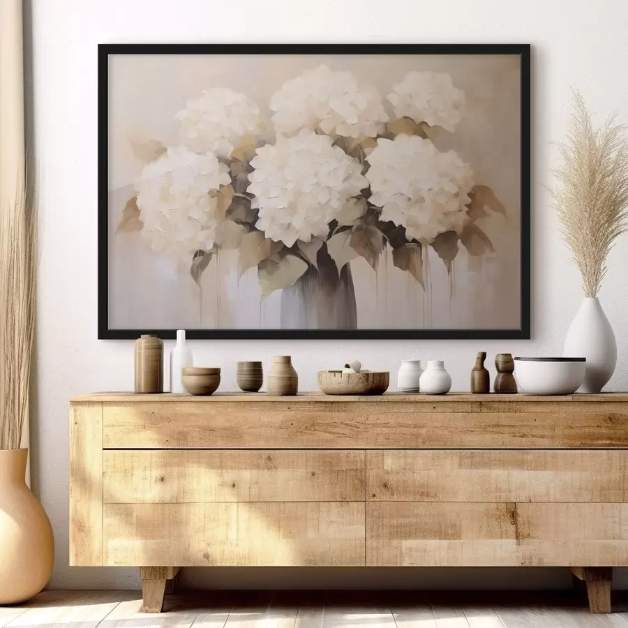 Papier peint photo Hortensia de style vintage f48945