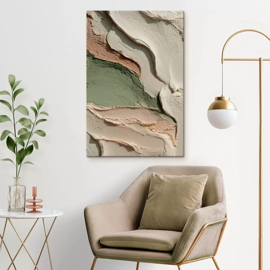  Peintures Coulées de peinture en style impasto aux tons naturels s48798