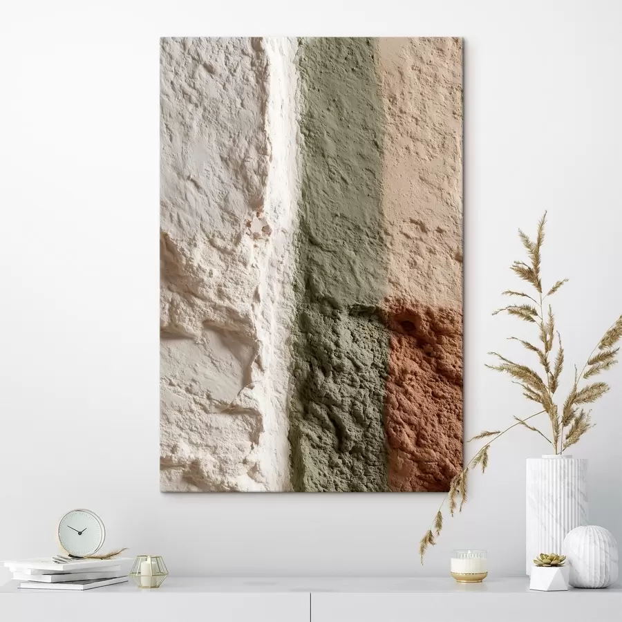  Peintures Rayures verticales sur une surface texturée, style minimaliste s48800