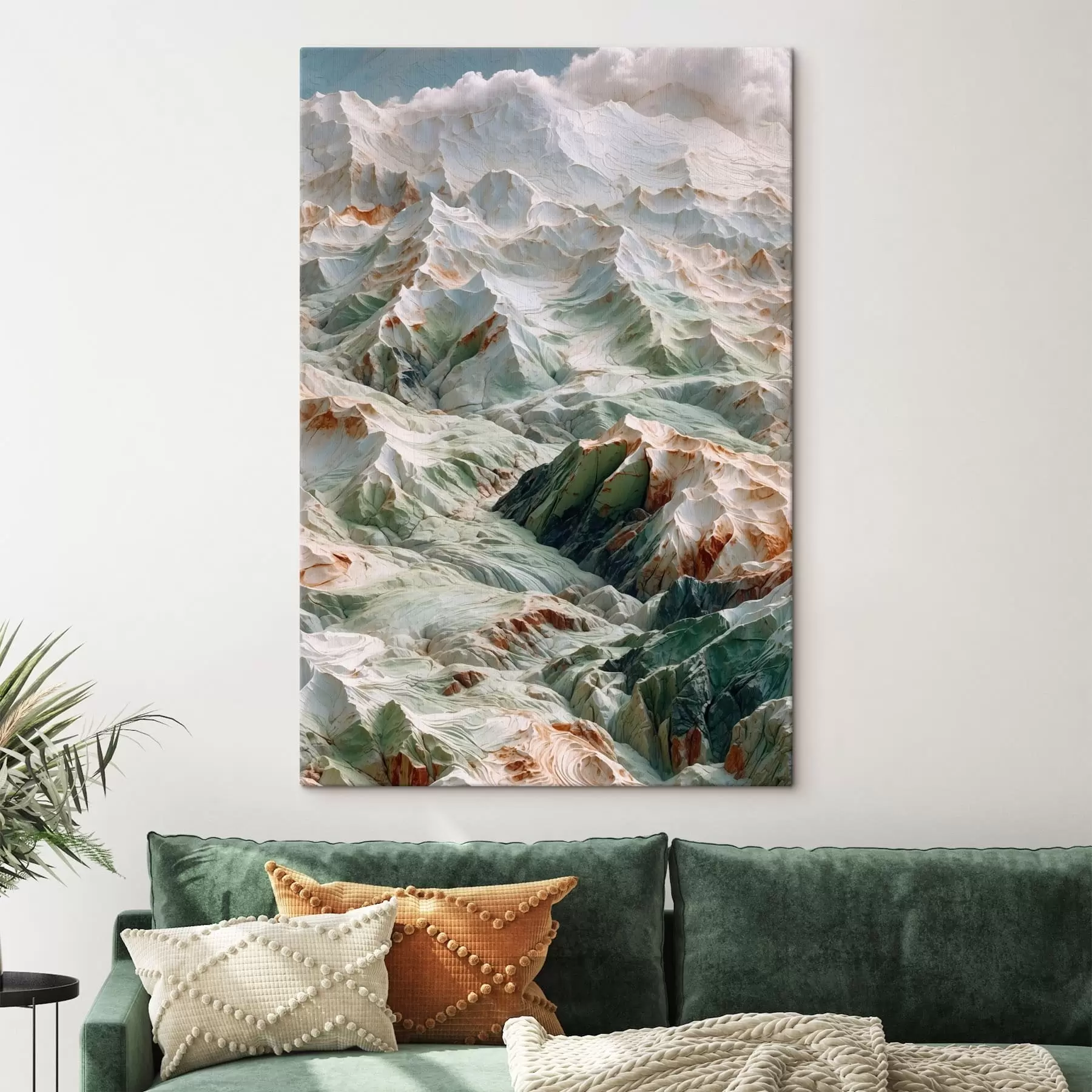  Peintures Relief montagneux abstrait dans des tons clairs s48828