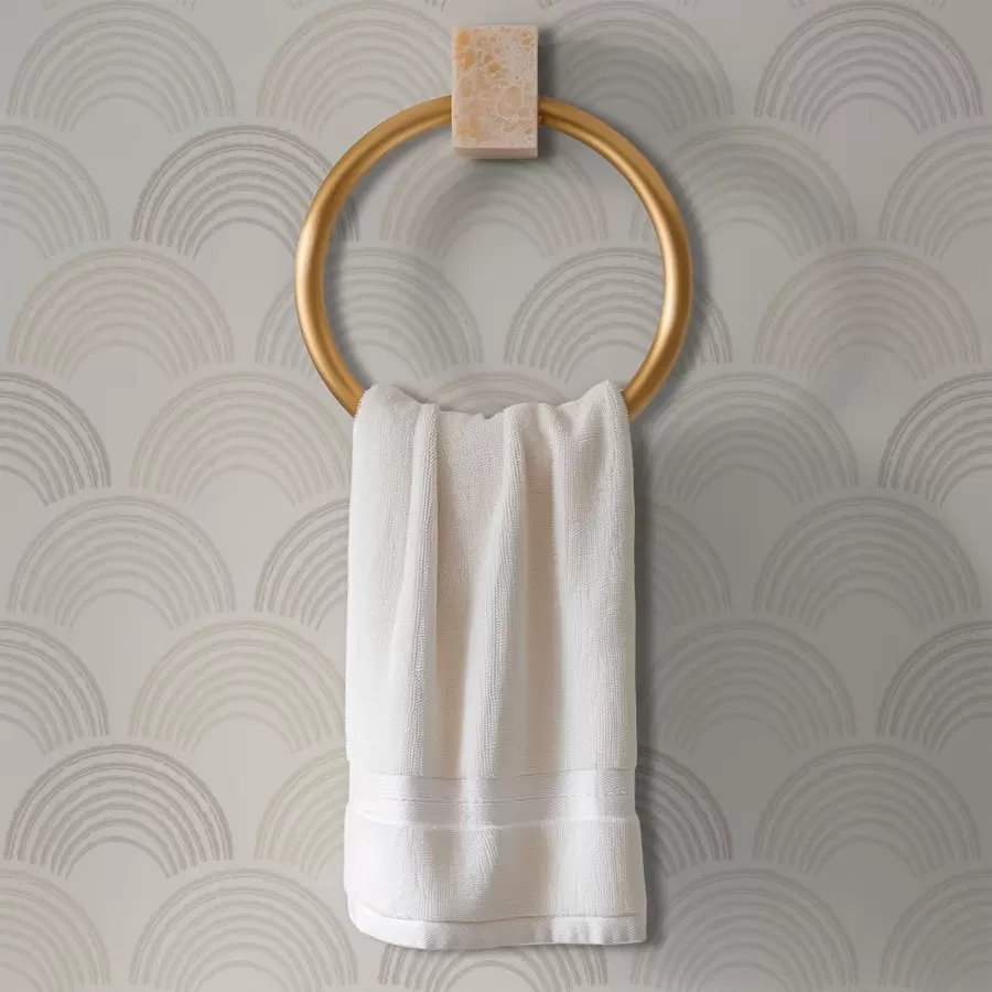 Fotobehang Lichte, neutrale bogen in een herhalend patroon a01164v3