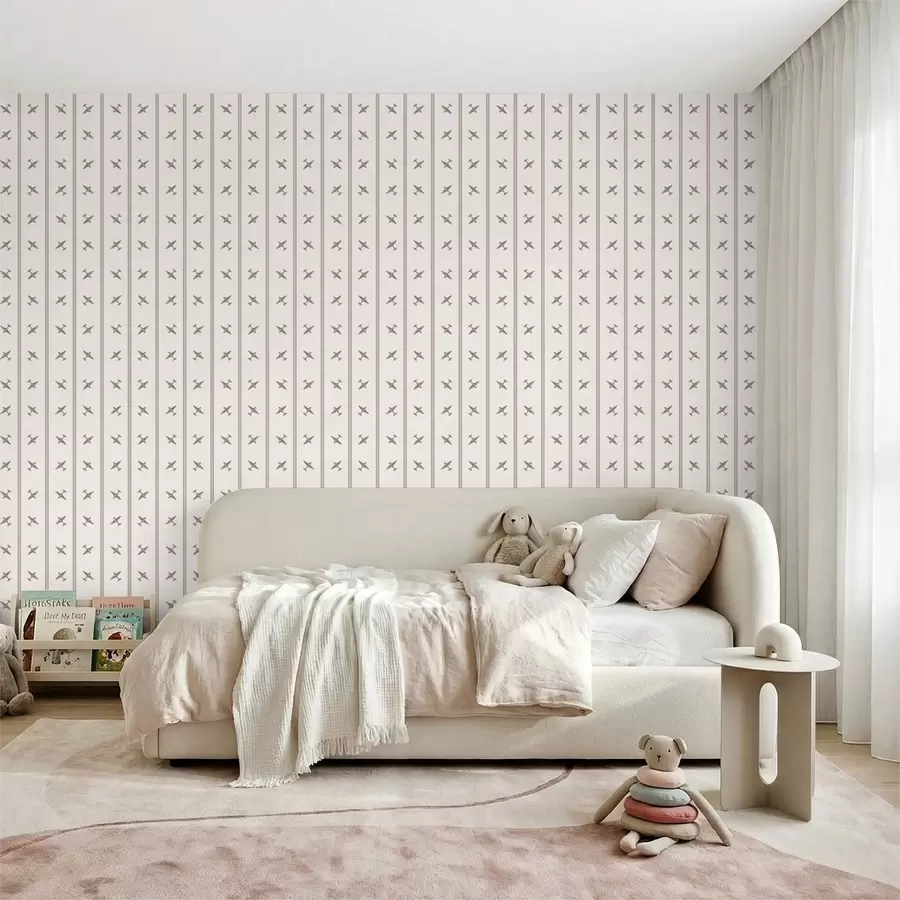 Fotobehang Vliegtuigen met strepen op een lichte achtergrond a01170v1