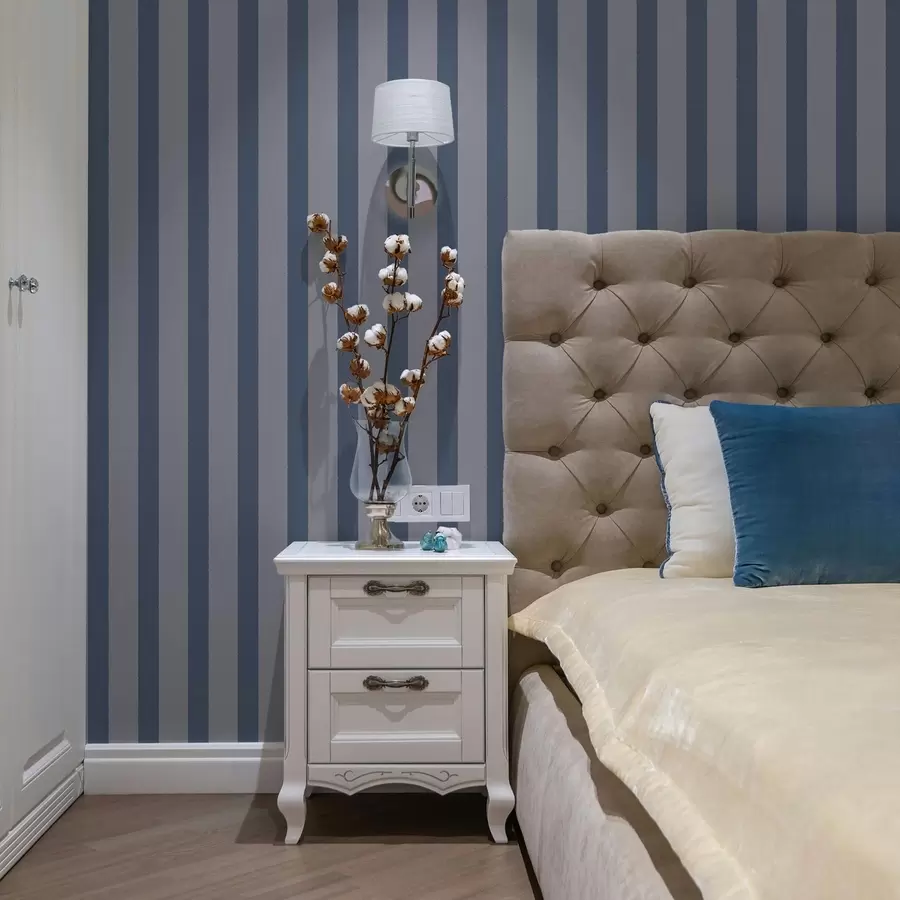 Fotobehang Blauwe en grijze verticale strepen a01180v1