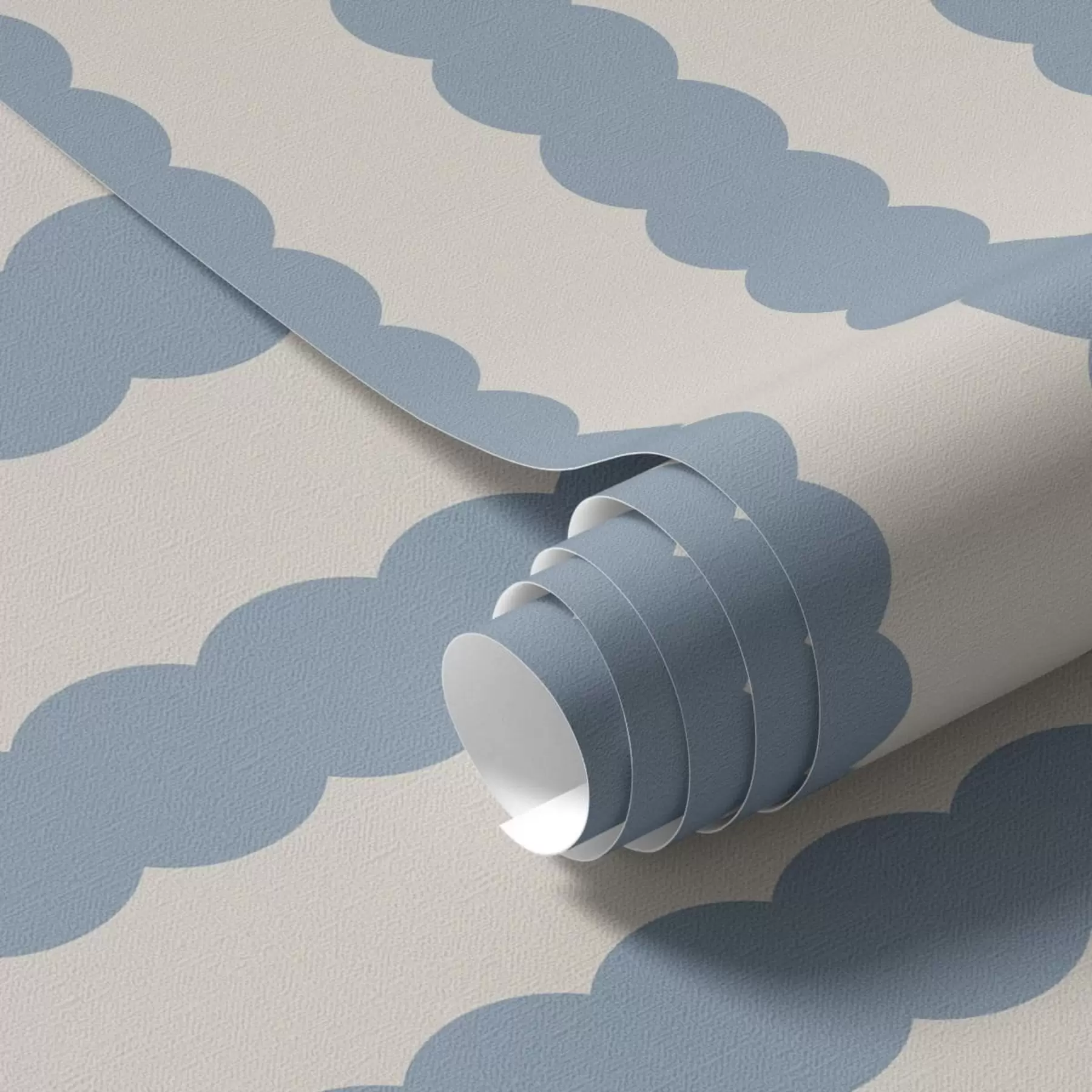 Fotobehang Blauwe golvende strepen in minimalistische stijl a01182