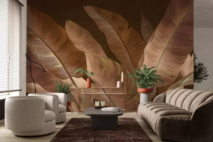 Fotobehang Grote bananenbladeren w05499v2