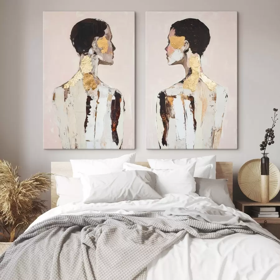  Schilderijen Abstracte silhouetten van mensen m30252