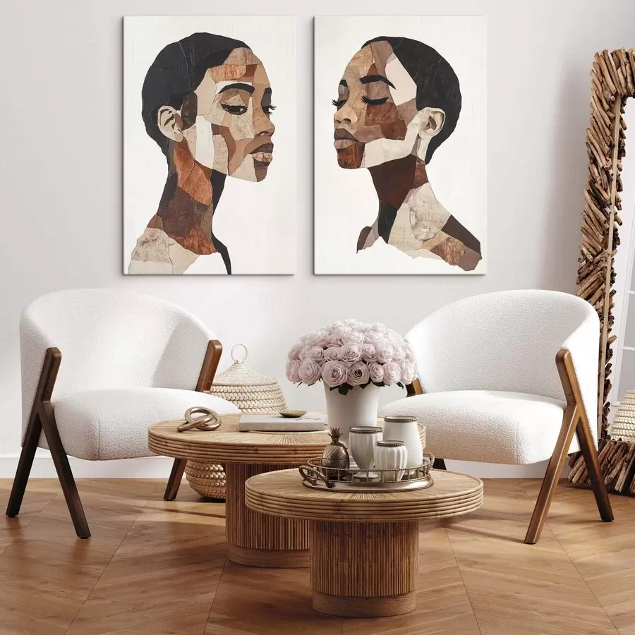  Schilderijen Abstract portret van een vrouw m30390